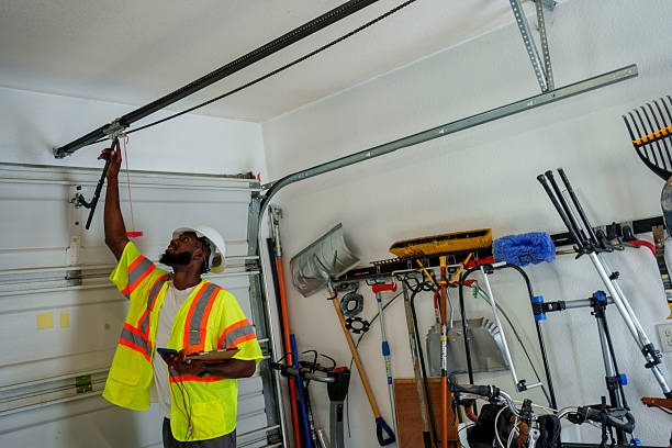 Professional Garage Door Roller Replacement technician working in Dortches, NC